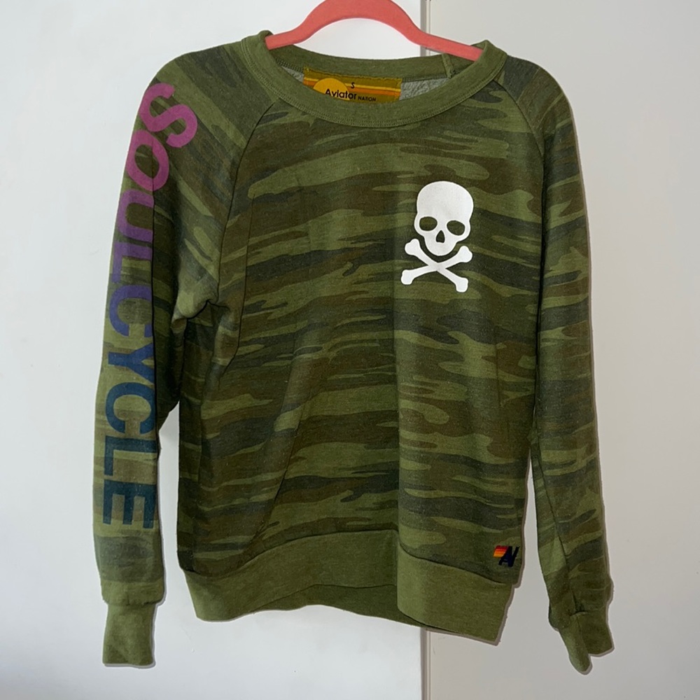 Aviator Nation Soul cycle crewneck sweatshirt size small